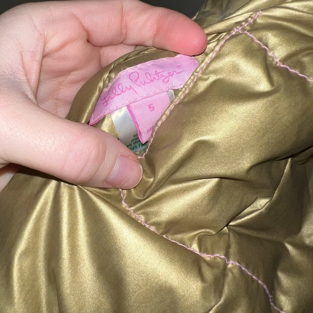 Lilly Pulitzer Pink Patterned Puffer Vest